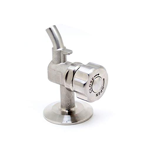 QiiMii 1.5'' SS304 Stainless Sampling Valve Beer Sampling Valve Clamp End - size: 1 Pack