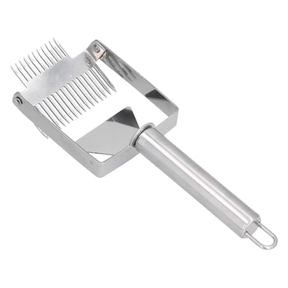 Double Honey Scraper Uncapping Fork, Strong and Pragmatic Beekeeping Tool Comfortable Handle Exquisite Workmanship Practical Beehive Equipment Suitable for Collecting (Stainless - size: Stainless steel handle double