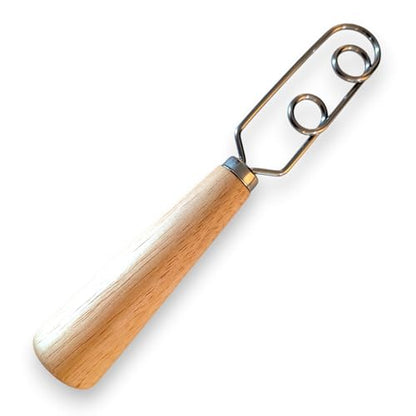Sourdough Starter Stirring Hook and Danish Dough Whisk | Small Size to Fit in Jars | Improve the Mixing Standard Of Your Starter For Better Baking Results | New England Sourdough Starter Co. - size: 8 inches