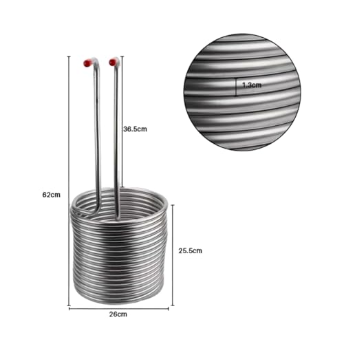 16M 9.52mm Stainless Steel Immersion Wort Chiller, Super Efficient Cooling Coil For Home Beer Brewing, 1pcs