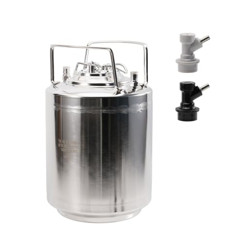 10L(2.6Gallon) Cornelius Ball Lock Beer Keg 80psi Brand Homebrew Craft Beer Kegging Double ball lock post design(10L Keg Barb) - color: 10L Keg Barb