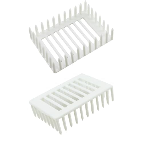 TAODAN 2PCS Queen Bee Marking Cage Clip 2.83x2x0.87inch White Plastic Catcher Beekeeping Supplies Farm/Ranch Accessories