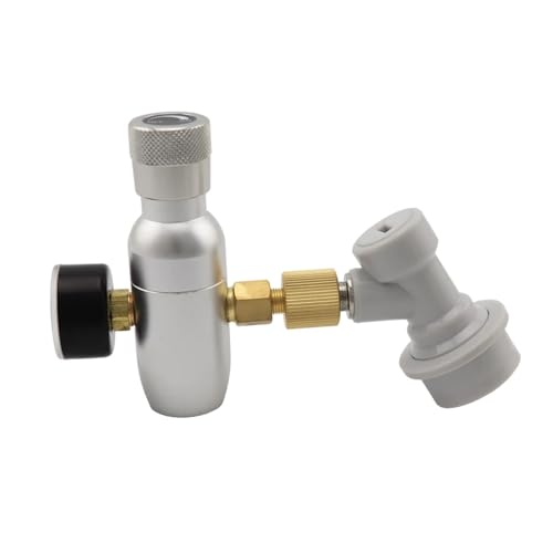 Home Brewing CO2 Mini Gas Regulator Keg Charger 30/60/150Psi 3/8-18UNF with Ball Lock Disconnect for Homebrew Corny Keg Beer Tap Brewing Accessories(30psi) - color: 30psi