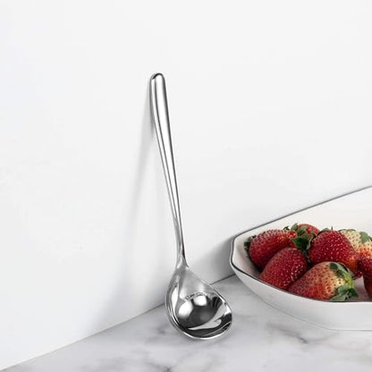 IMEEA 8-Inch Gravy Ladle SUS304 Stainless Steel Serving Ladle, Set of 4 - size: 4-Piece（Silver）