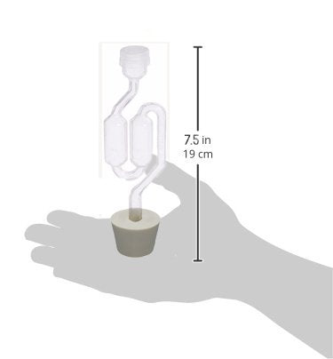 Vintage Shop S-Shape Airlock with #7 Stopper, (Bubble Airlock)(Pack of 3)