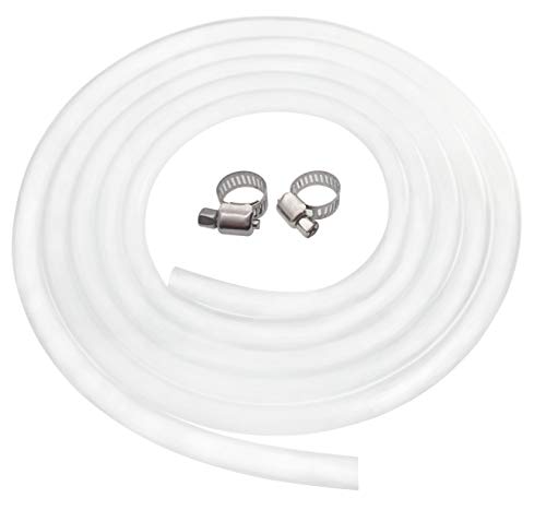 Home Brewing and Winemaking Silicone Tubing, 1/2 inch ID x 3/4 inch OD, 1/8 inch Wall - 10 ft, High Temp Food Grade Tube, Flexible Hose Pipe with Stainless Worm Gear Hose Clamps - color: 13mm x 19mm (1/2"ID x 3/4"OD)