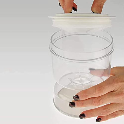 Pickle and Olive Hourglass jar, Pickle Flip Jar Separated from Wet and Dry, Pickle Jar with Strainer Flip, Juice Separator, for Airtight Food Storage (1PCS)