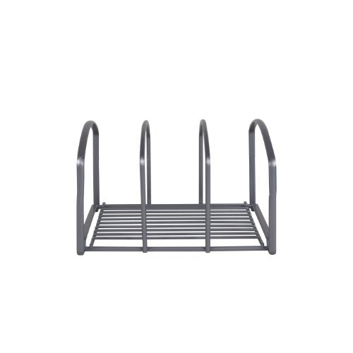 Deco Brothers Cookware Organizer Rack for Kitchen Cabinet, 3 Slot Holder, Silver - color: Silver
