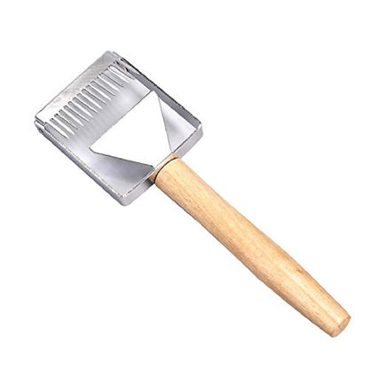 New Honey Hive Uncapping Fork Scraper Knife with Wood Handle Food Degree Stainless Steel Honey Uncapping Tool