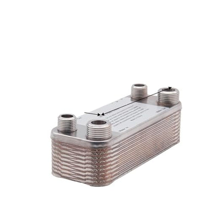 20 Plate Wort Chiller Stainless Steel Brazed Plate Heat Exchanger Homebrew Beer Wort Chiller 20 Plate Heat Exchanger B3-12A for Floor Heating(Amarelo) - size: Amarelo