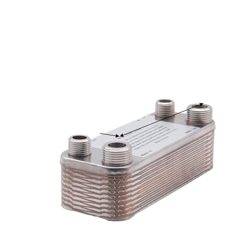 20 Plate Wort Chiller Stainless Steel Brazed Plate Heat Exchanger Homebrew Beer Wort Chiller 20 Plate Heat Exchanger B3-12A for Floor Heating(Amarelo) - size: Amarelo