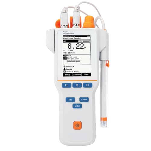 PH310F Digital pH Tester for Water Testing Portable pH Meter ±0.01pH Accuracy IP65 Waterproof USB GLP 500 Sets for Pool Aquarium Lab Drinking Water - style: High-Precision Field Model