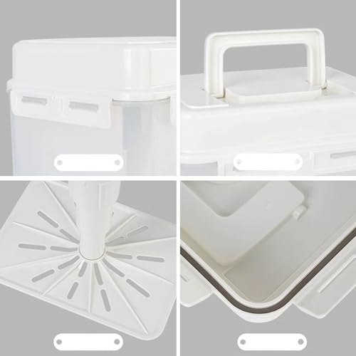 Kimchi Fermentation Container with Press Plate and Airtight Lid, 4L PP Leakproof Pickle Jar for Sauerkraut and Refrigerator Storage