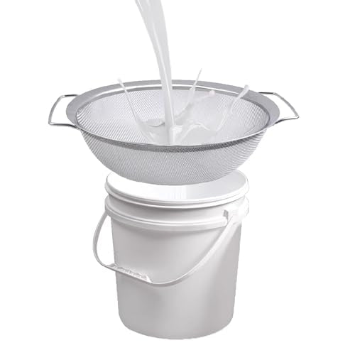 Fine Mesh Paint Strainer, 60 Mesh Stainless Steel Paint Filter, Filter Impurities and Protect The Airless Sprayer, Paint Bucket Filter Tool Fits 5-Gallon Paint Bucket, Easy to Clean
