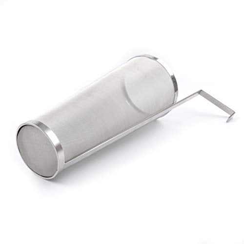 Brewing Hopper Spider Strainer, ProMaker Stainless Steel 1 Gallon 300 Micron Mesh Cartridge Hop Spider Beer Hops Filter Homebrew Hops Beer Tea Kettle Brew Filter (5.3 X 16 Inch)