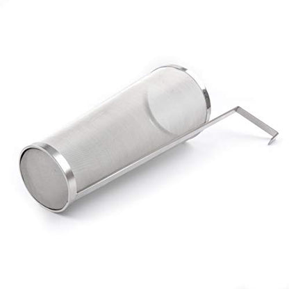 Brewing Hopper Spider Strainer, ProMaker Stainless Steel 1 Gallon 300 Micron Mesh Cartridge Hop Spider Beer Hops Filter Homebrew Hops Beer Tea Kettle Brew Filter (5.3 X 16 Inch)