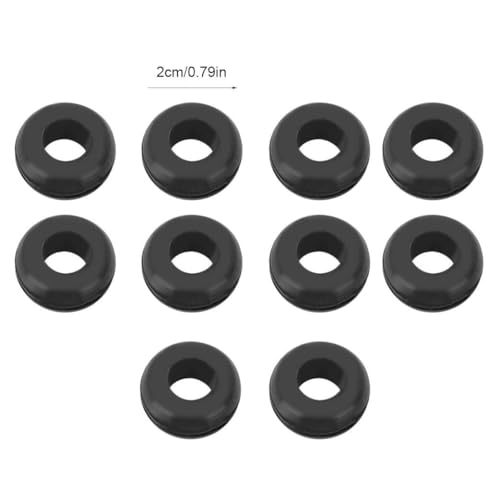 10Pcs Airlock Grommet Rings, 0.8 Inch Diameter Silicone Grommets for Fermenter Lid, Home Brewing Beer Wine Making Accessories for Bucket Fermentation Lids, Universal Fit for 15L-60L