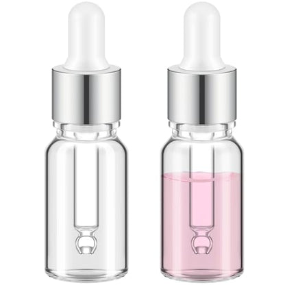 Didaey 100 Pcs 1/2/3/5/10/15 ml Mini Glass Oil Dropper Bottle Bulk, Clear Essential Small Empty Bottles Sample Containers Perfume Liquid Vials with Cap for Traveling (10 ml,Classic Silver) - color: Classic Silver, size: 10 ml