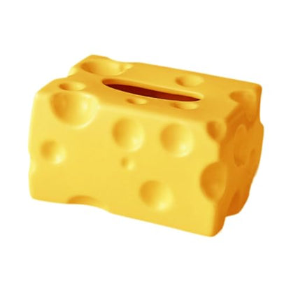 Tissue Dispenser Box Tissue Box Cover Cheese Shaped Tissue Paper Storage Holder Art Ceramic Tissue Box for Restaurant Kitchen, Yellow - color: Yellow