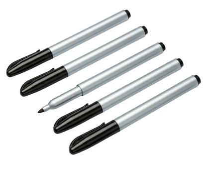 Cadie Permanent Freezer Marker Set of 5 – Waterproof Fast-Drying Black Ink Pens with Chisel Tip for Food Labeling, Fridge & Freezer Storage, Kitchen & Lab Use & General Organization. - style: 5 Pack