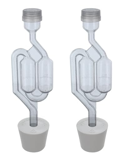 Home Brew Ohio Twin Bubble Airlock with 6.5 Rubber Stopper (Set of 2)