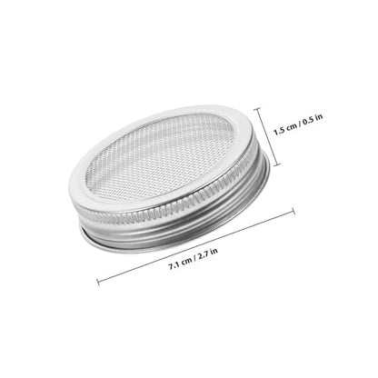 VALICLUD 4Pcs Stainless Steel Sprouting Jar Lids 70Mm Wide Mouth Mason Jar Screens Ventilation Covers for Growing Alfalfa Mung Bean Sprouts