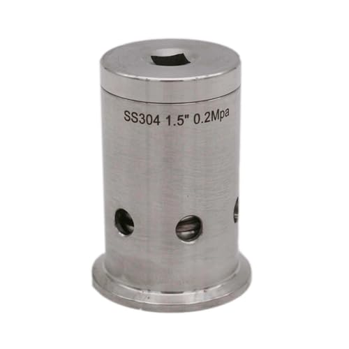 Home Brewing 1.5" Tri Clover(50.5mm) Pressure Release Valve/Vacuum Breaker 0.1/0.2 MPa 304 Stainless Steel Beer Conical Fermenter Parts Brewing Accessories(0.2 Mpa) - color: 0.2 Mpa