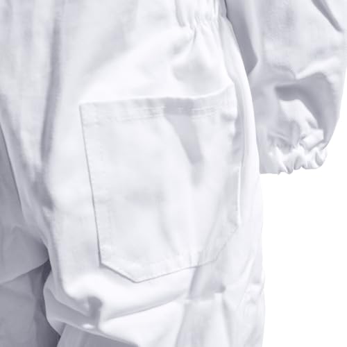 Bee Suit for Kid and Girl, Children Beekeeping Suit Beekeeper Suit with Glove &Ventilated Hood, 100% Cotton, Multi-Size Bee Outfit for Backyard for Child Bee Keeper for Christmas - size: for heights 52"~56"
