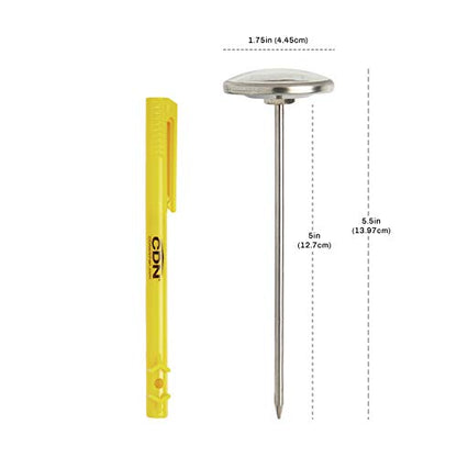 CDN IRXL220 Large Dial Cooking Thermometer - size: 1.75-inch/4.4 cm Magnified Dial
