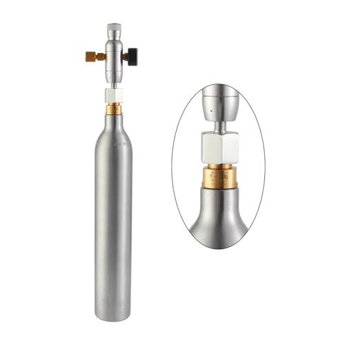 Home Brewing 0.6l Soda Bottle Co2 Cylinder with 0-60PSI Regulator, High Compressed Aluminum Soda Bottle Tank & Premium Stable Co2 Charger Kit Wine Accessories