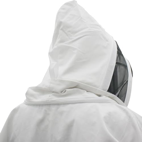 Beekeeper Suit,Bee Suits for Men Sting Proof,Bee Keeper Suit for Men,Bee Suit,Ventilated Bee Suit,Beekeeper Suit,Beekeeping Jacket. (White, Small) - size: Small