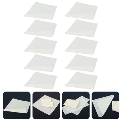 VOSAREA 10pcs White Cotton Cheesecloth for Straining and Cooking, Reusable Multipurpose Cheese Cloths 20x20 Inches, Professional Household Straining Cloths for Butter, Fruit, and Nut Milk