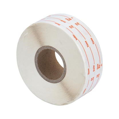 L LIKED 500 Stickers Use by 1 x 2 Inch Dissolvable Food Storage Labels for Containers Prep roll of 500 (Red) - color: Red