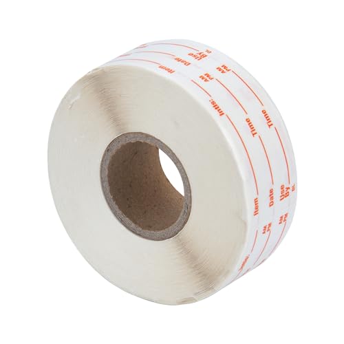 L LIKED 500 Stickers Use by 1 x 2 Inch Dissolvable Food Storage Labels for Containers Prep roll of 500 (Red) - color: Red
