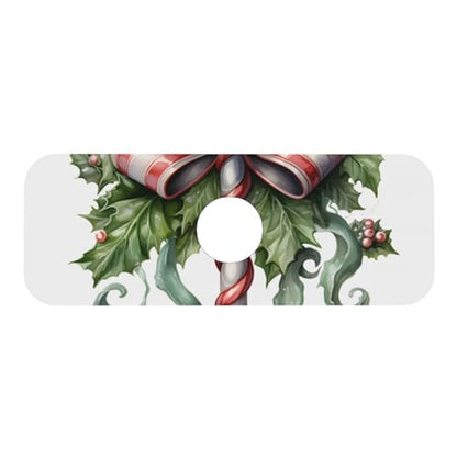 Kitchen Sink Faucet Mat Splash Guard, Christmas Candy Cane Holly Berries Super Absorbent Drying Mat, Non-Slip Drain Pad for Bathroom Counter - color: Candy Cane Holly Berries