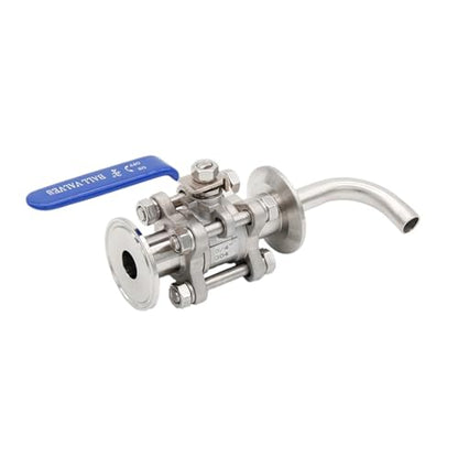 Home Brewing 1/1.5" TC Ball Valve & Racking Arm Stainless Steel 304 50.5mm OD Homebrew Kettle/Conical Fermenter Parts Brewing Accessories