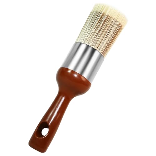 Horse Hair Brush for Leather and Furniture Salve - Durable Wax Brushing Tool with Comfortable Handle for Home Leather Cleaning （Long Handle） - size: Large