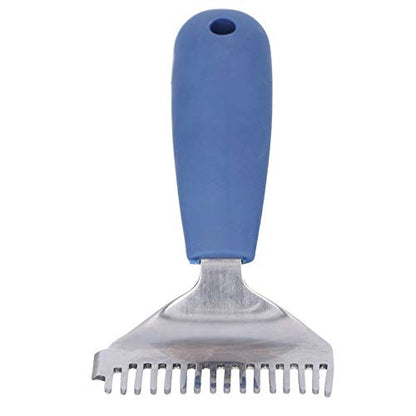 Zerodis 16 Tin Stainless Steel Uncapping Fork Honey Scraper Honey Fork Capping Scratcher with Plastic Handle and Hole for Beekeeping Tool and Harvest
