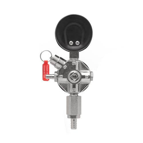 Kegco Secondary Regulator, Single Gauge, Black