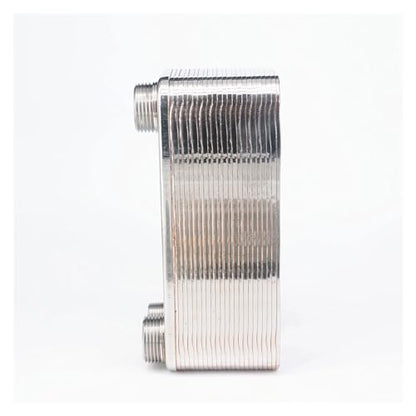 Heat Exchanger, 24 Plates Heat Exchanger Beer Wort Chiller Cooler Stainless Steel for Homebrew Beer