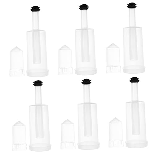 Garneck Three-piece One-way Brewing Fermentation Stopper Food-grade Silicone Stoppers for Wine Making Beer Brewing and Juice Fermentation Valves Black
