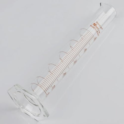 stonylab Graduated Cylinder, 2-Pack B Grade Borosilicate Glass Cylinder with Stable Hexagonal Base, 50 ml - size: 50 ml