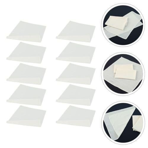VOSAREA 10pcs White Cotton Cheesecloth for Straining and Cooking, Reusable Multipurpose Cheese Cloths 20x20 Inches, Professional Household Straining Cloths for Butter, Fruit, and Nut Milk