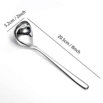 IMEEA 8-Inch Gravy Ladle SUS304 Stainless Steel Serving Ladle, Set of 4 - size: 4-Piece（Silver）