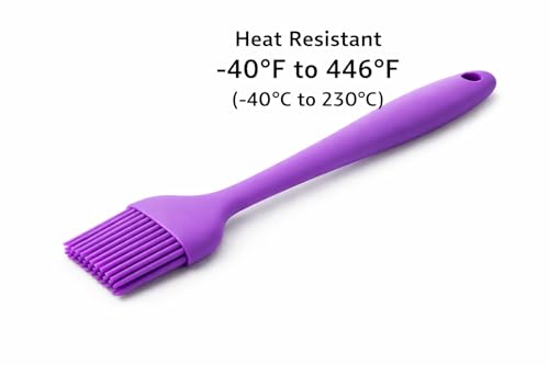 Silicone Basting Brush for BBQ, Cooking & Baking – Heat Resistant Food Grade Silicone Pastry Brush for Grilling, Oil, Butter & Sauce Brush for Kitchen