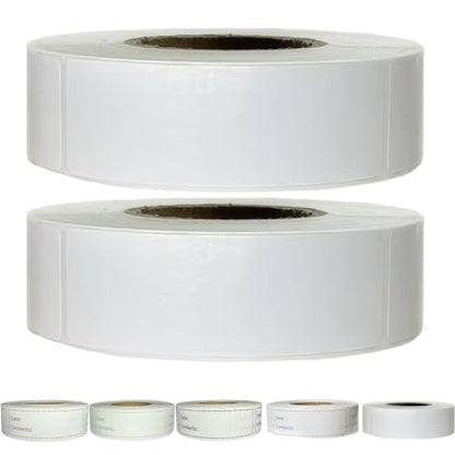 1000pcs Freezer Labels,1x3 inch for Food containers,Food Labels Quick and Easy to Remove- Easy to Write on(White) - color: White-2 Rolls 1000pcs, size: 2 Rolls 1000pcs