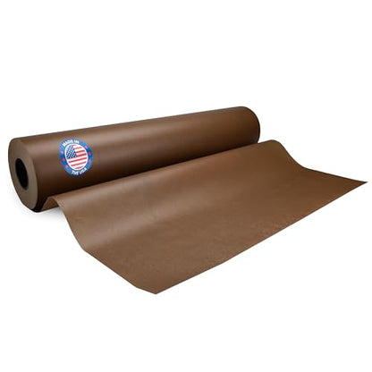 Brown Wet Wax Paper Roll 36" x 900' - USA-Made Moisture-Repellent Cooking Paper for Packing, Storing & Freezing - Heavy-Duty Food-Safe Wrapping Material for Meat, Cheese & Baked Goods by IDL Packaging - size: 36" x 900 feet