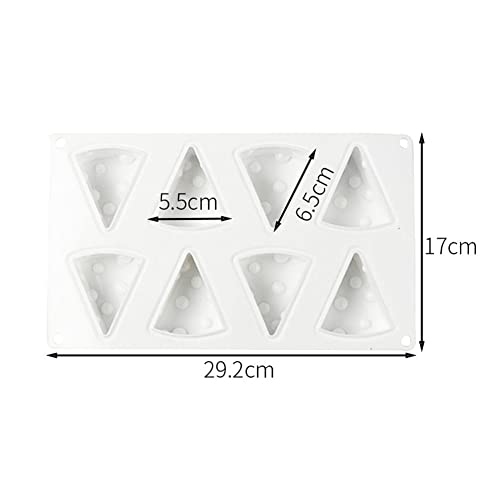CANDeal 2-Pack 8-Cavity Cheese Shape Silicone Mold,Cake Pop Molds Silicone, Non-Stick Silicone Baking Mold for Ice Cube Tray Chocolate, Cake, Jelly, Mousse Cake Pastry