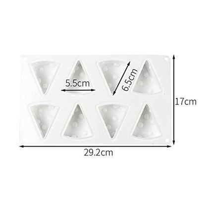 CANDeal 2-Pack 8-Cavity Cheese Shape Silicone Mold,Cake Pop Molds Silicone, Non-Stick Silicone Baking Mold for Ice Cube Tray Chocolate, Cake, Jelly, Mousse Cake Pastry