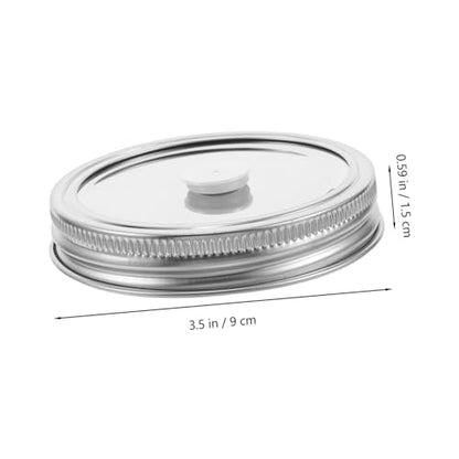 LABRIMP 2pcs Stainless Steel Vacuum Sealer Lids Kit for Food Storage and Fermentation Split Design Reusable and Safe Fits Mouth Jars Easy to Use and Clean